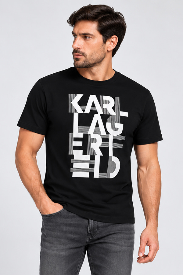 ΜΠΛΟΥΖΑ T-SHIRT KARL LAGERFELD - 990 ΜΑΥΡΟ